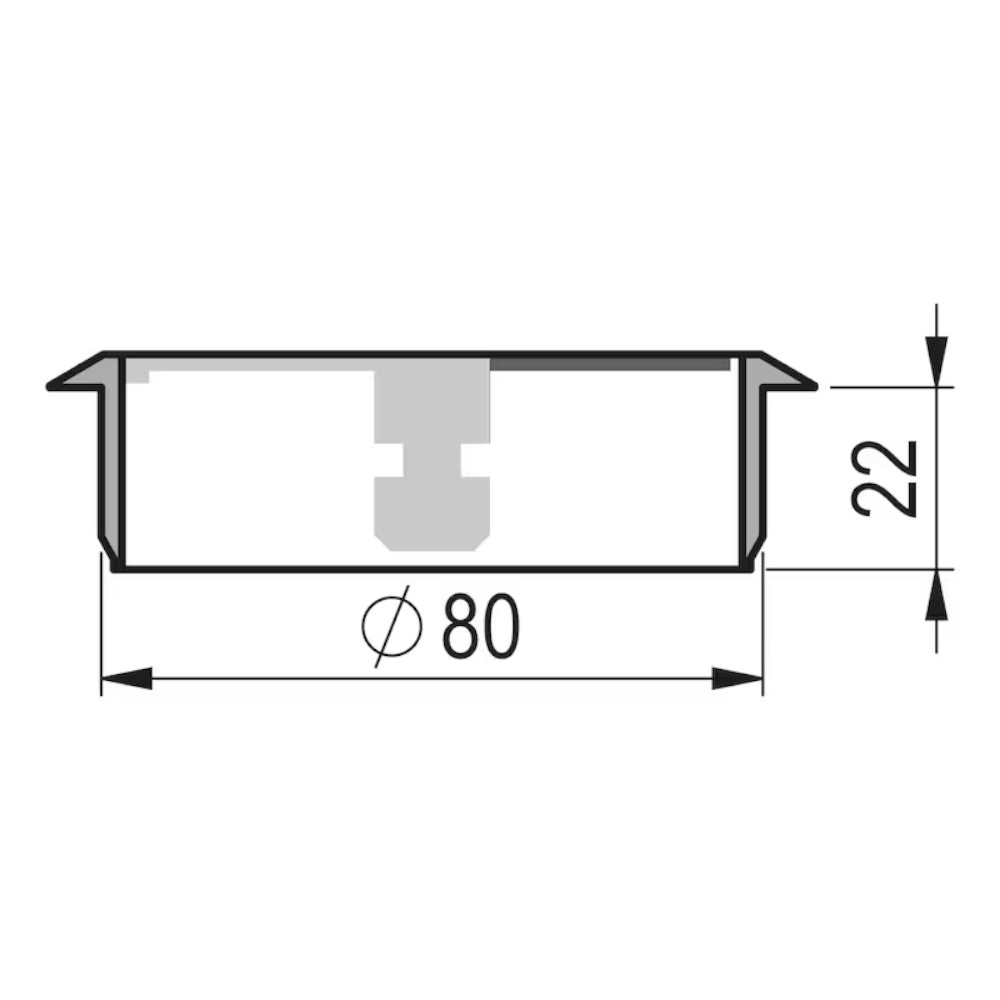 wurth-round-cable-outlet-80mm-white