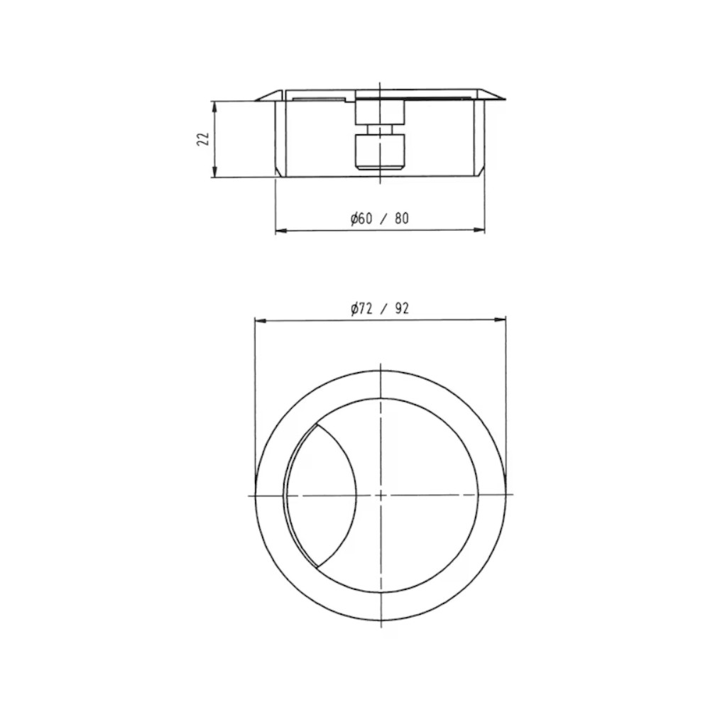 wurth-round-cable-outlet-80mm-white
