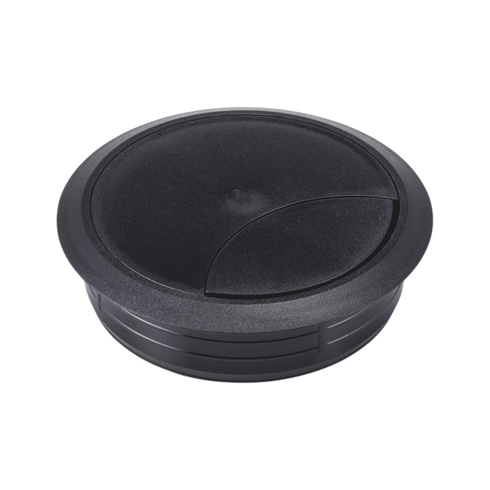wurth-round-cable-outlet-80mm-black