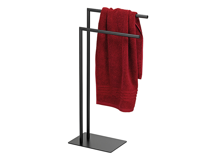 kela-style-metal-double-free-standing-towel-holder-black-81cm