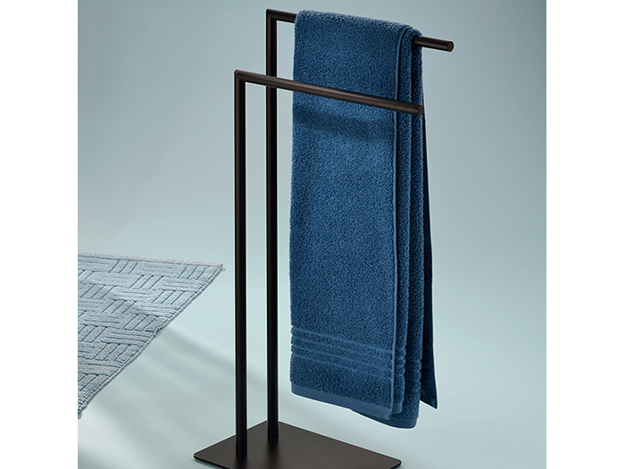 kela-style-metal-double-free-standing-towel-holder-black-81cm