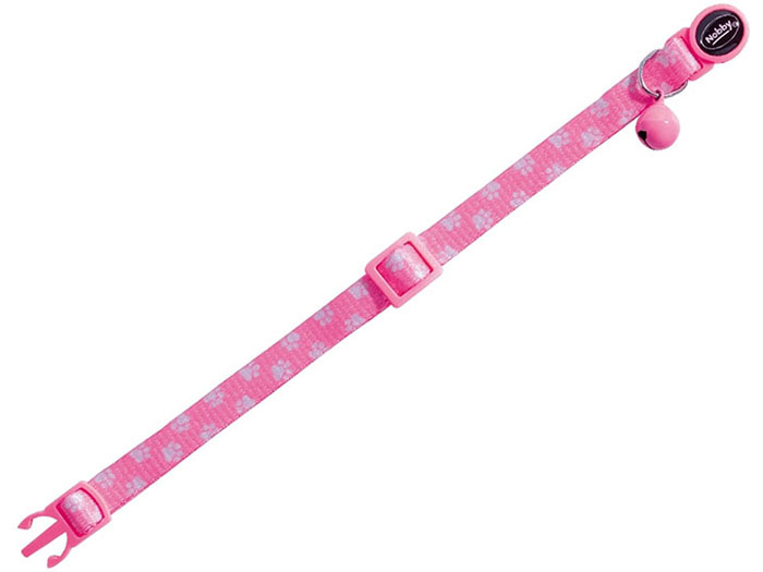nobby-nylon-collar-with-bell-for-cats-in-pink