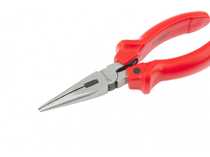 matrix-polished-long-nose-pliers-with-plastic-handle-200 mm