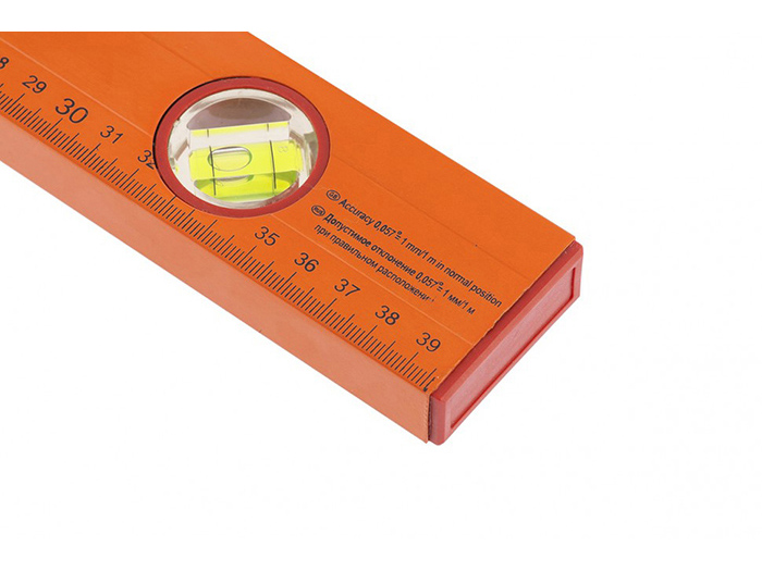 sparta-aluminium-spirit-level-with-3-vials-and-ruler-in-yellow-400-mm