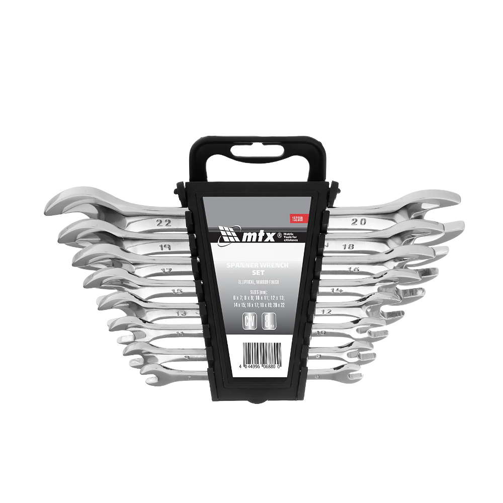mtx-crv-elliptical-polished-double-open-end-spanner-kit-6-22mm-set-of-8-pieces