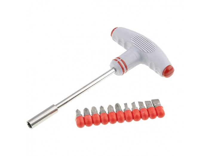 matrix-screwdriver-with-t-type-ergonomic-handle-and-bit-set-of-11 pieces