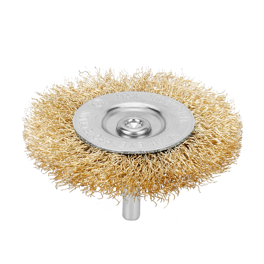 mtx-shank-brass-coated-steel-wire-crimped-shaft-mount-wheel-brush-75mm-x-6mm