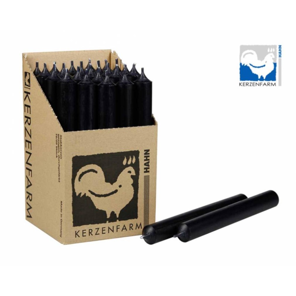 kerzenfarm-stick-candle-halloween-black-2-x-18-cm-burning-time-8-hours