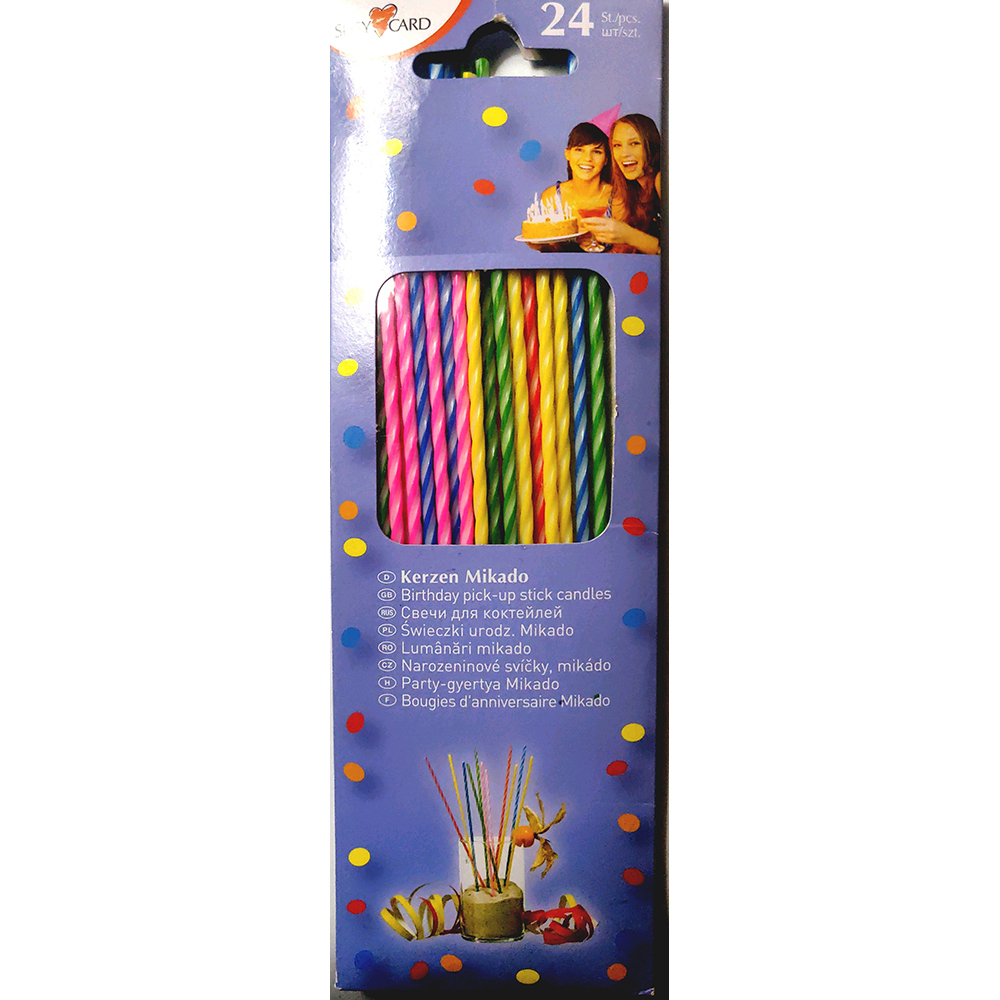 susy-card-mikado-candles-pack-of-24-pieces-multicolour