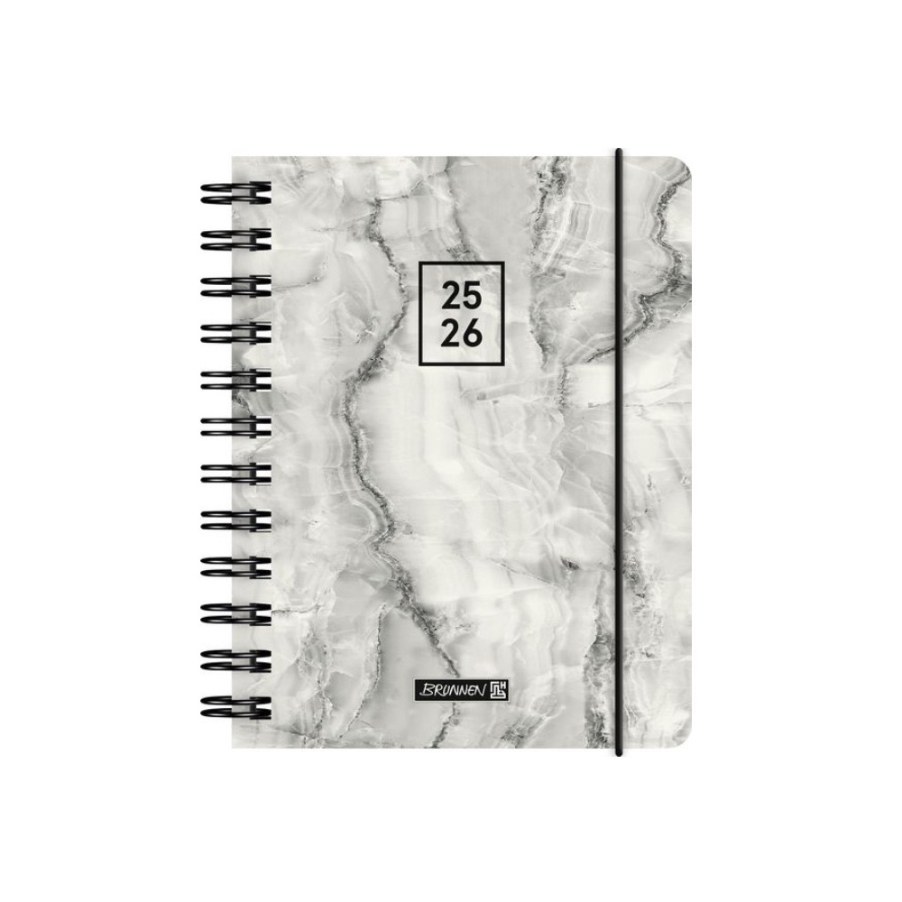 brunnen-2025-2026-diary-a6-352-sheets-grey-marble