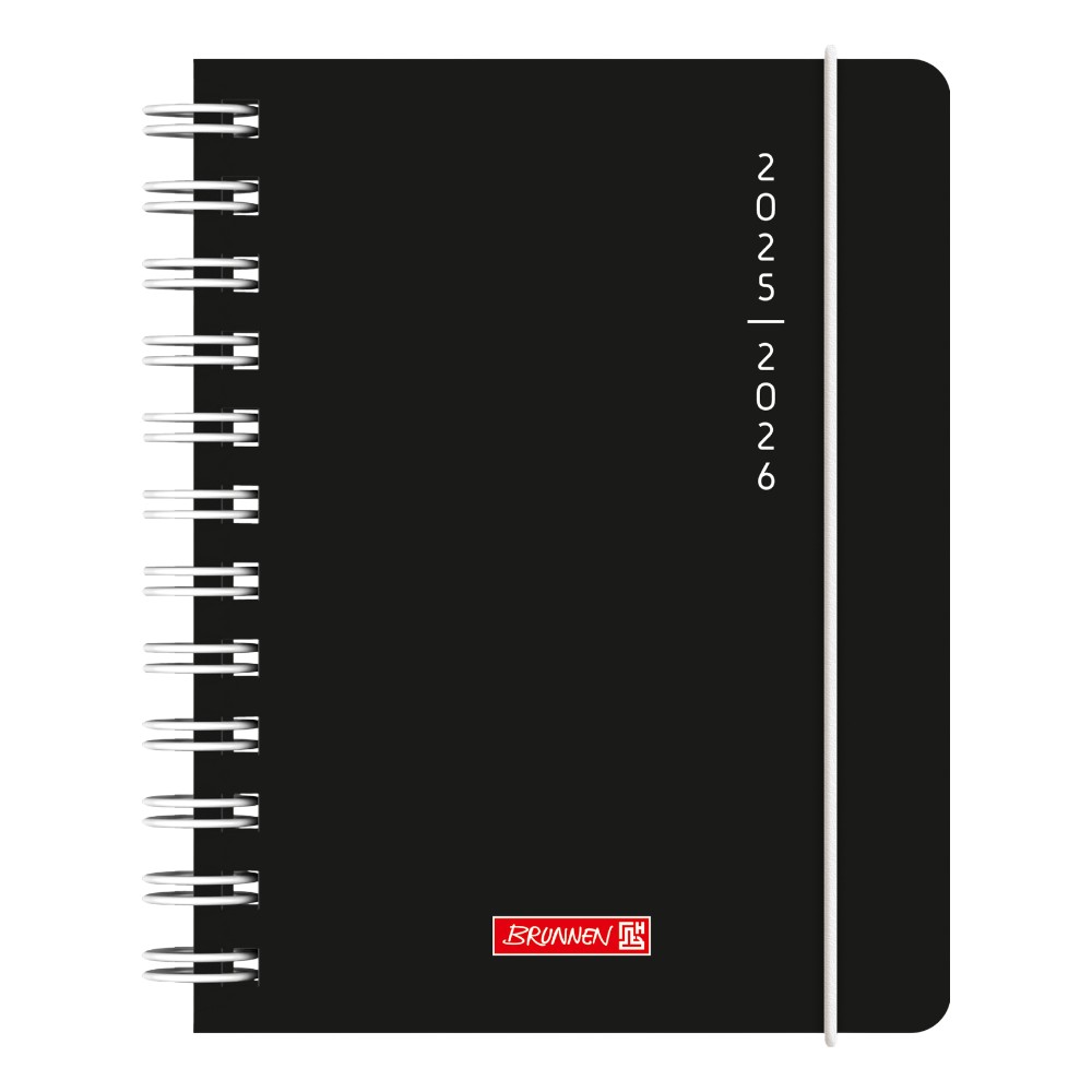 brunnen-student-academic-school-diary-plain-black-plastic-cover-a6