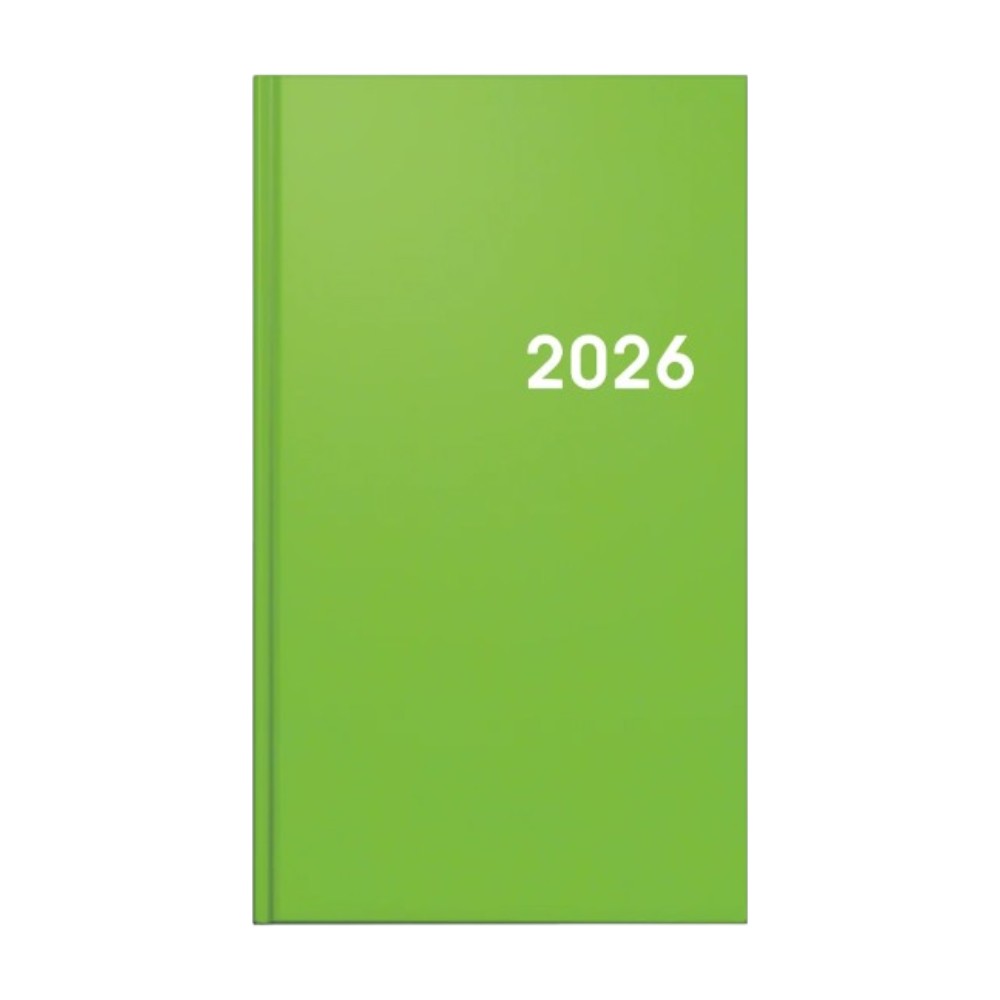 diary-2026-hard-bound-cover-1-week-per-2-pages-a6-bright-green