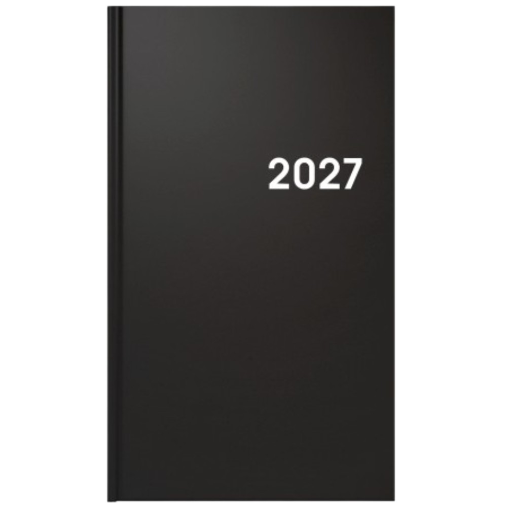 2027-a6-hardcover-diary-black-9-x-15cm