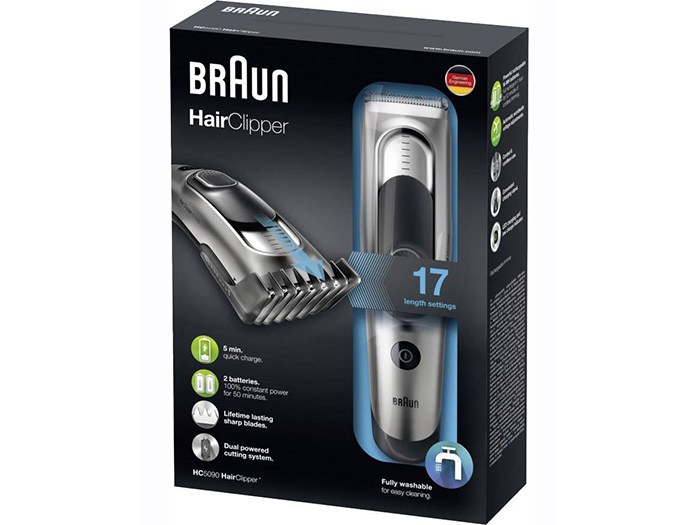 braun-hair-trimmer-and-clipper-with-17-settings-in-silver