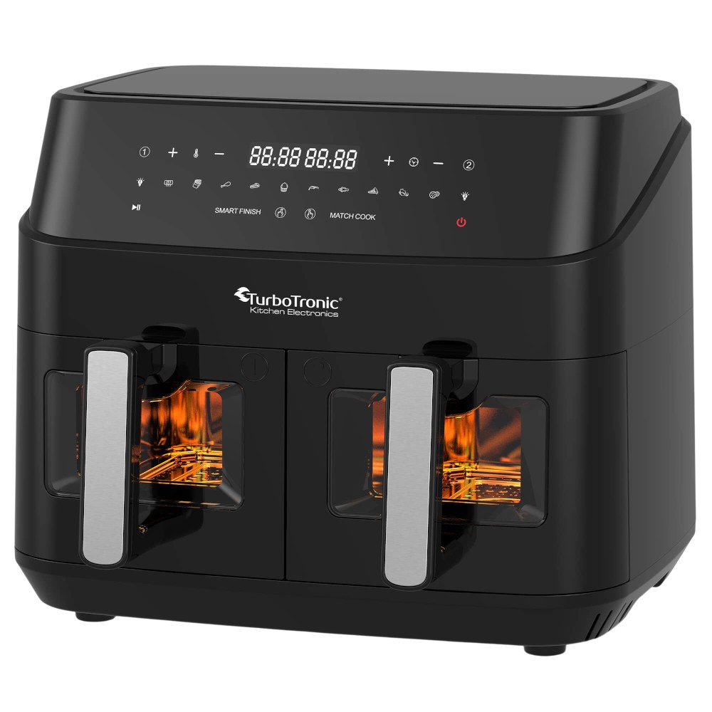 turbotronic-air-fryer-with-double-detachable-bucket-9lt-black