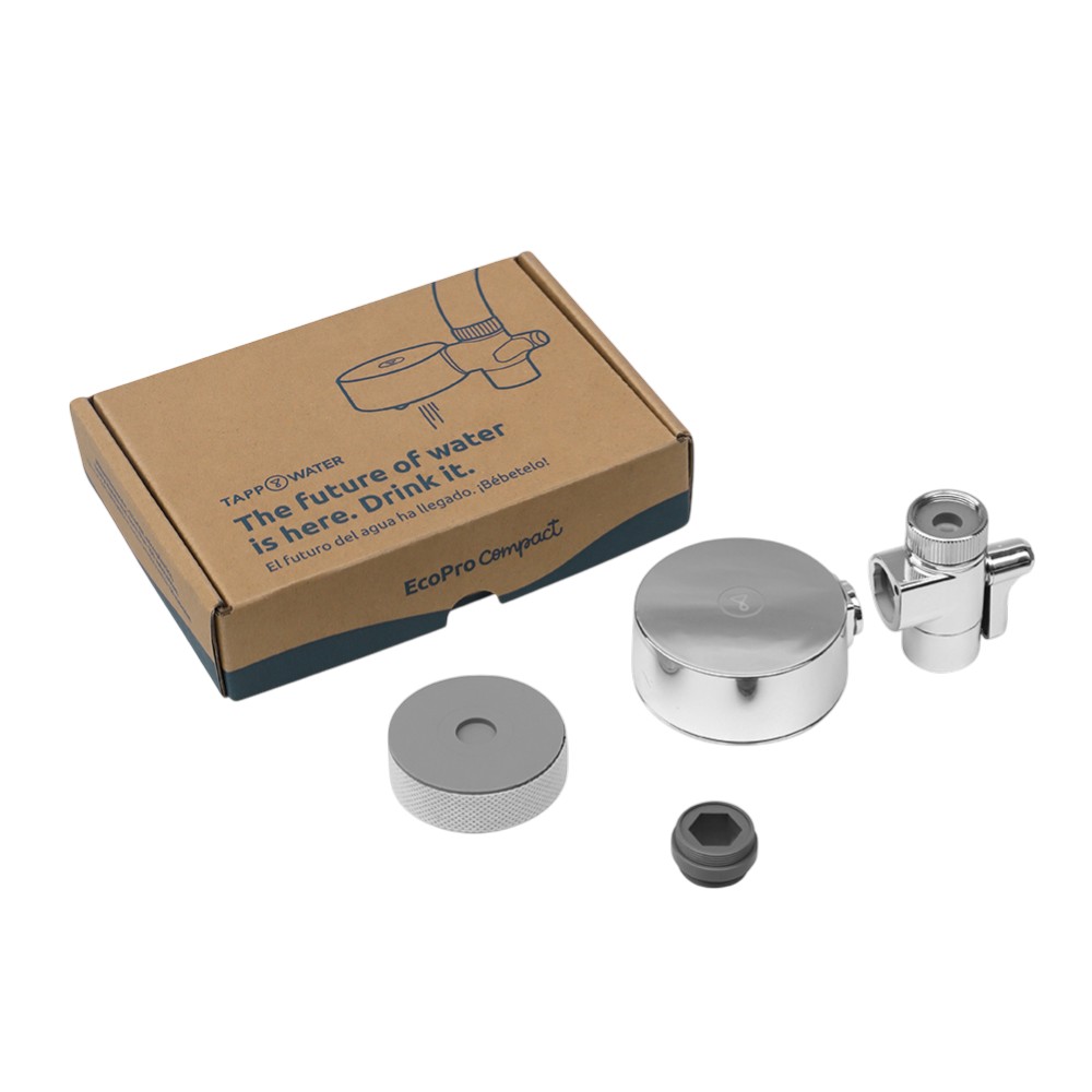 ecopro-compact-tap-water-filter-starter-pack-system-1-cartridge-refill-chrome