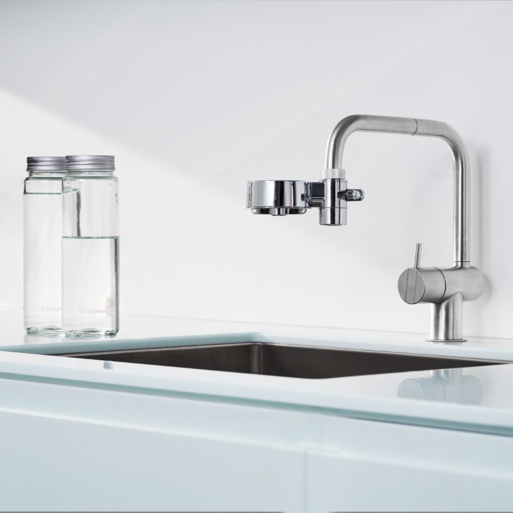 ecopro-compact-tap-water-filter-starter-pack-system-6-pcs-cartridge-refills-chrome