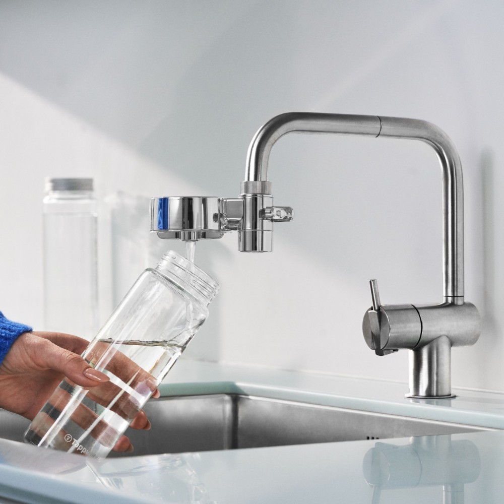 ecopro-compact-tap-water-filter-starter-pack-system-6-pcs-cartridge-refills-chrome