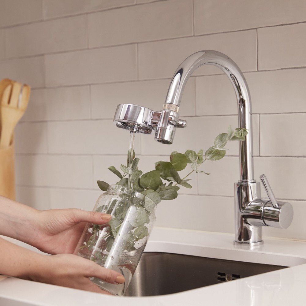 ecopro-compact-tap-water-filter-starter-pack-system-6-pcs-cartridge-refills-chrome