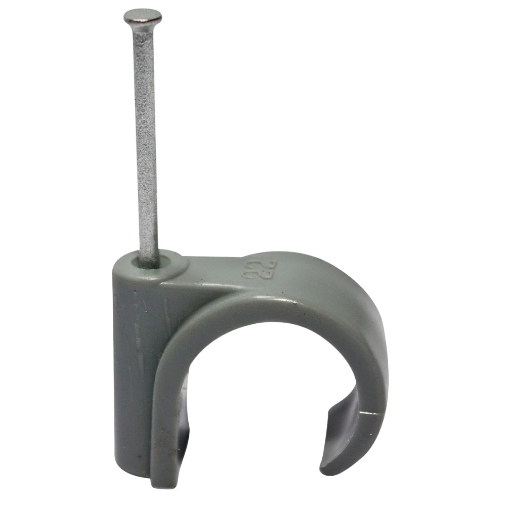 grey-metal-plastic-pipe-clip-22mm