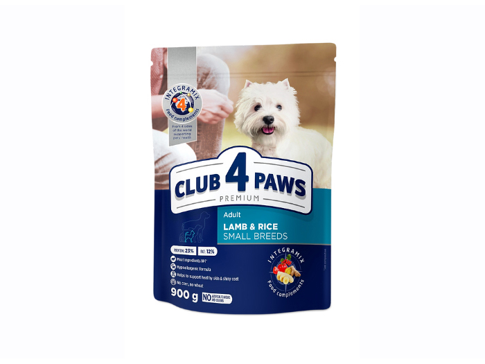 club-4-paws-premium-lamb-rice-adult-dog-wet-food-pouch-900g