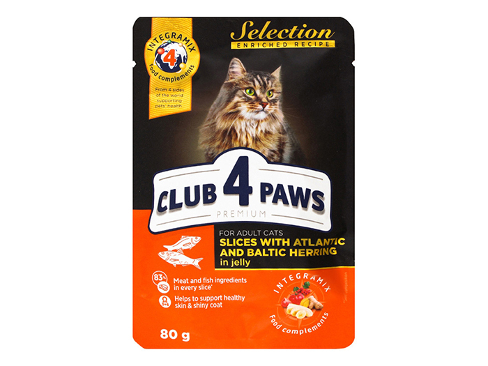 club-4-paws-atlanticbaltic-herring-in-jelly-pouches-for-adult-cats-80g
