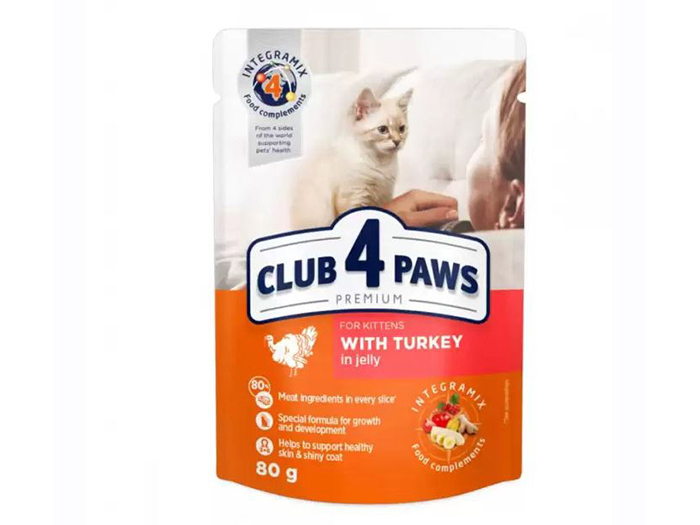 club-4-paws-turkey-in-jelly-pouches-pet-food-for-kittens-80g