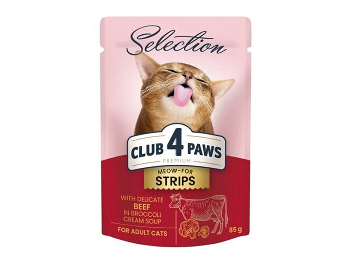 club-4-paws-premium-cat-wet-food-strips-beef-in-broccoli-cream-soup-85g