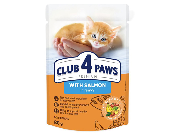club-4-paws-premium-kitten-wet-food-pouch-salmon-in-gravy-80g