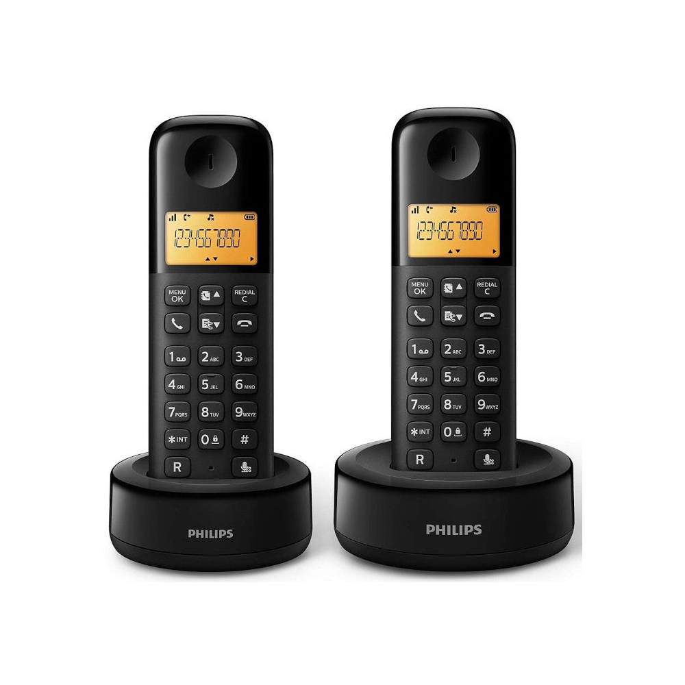 philips-d160-duo-cordless-telephones-set-of-2-pieces-black