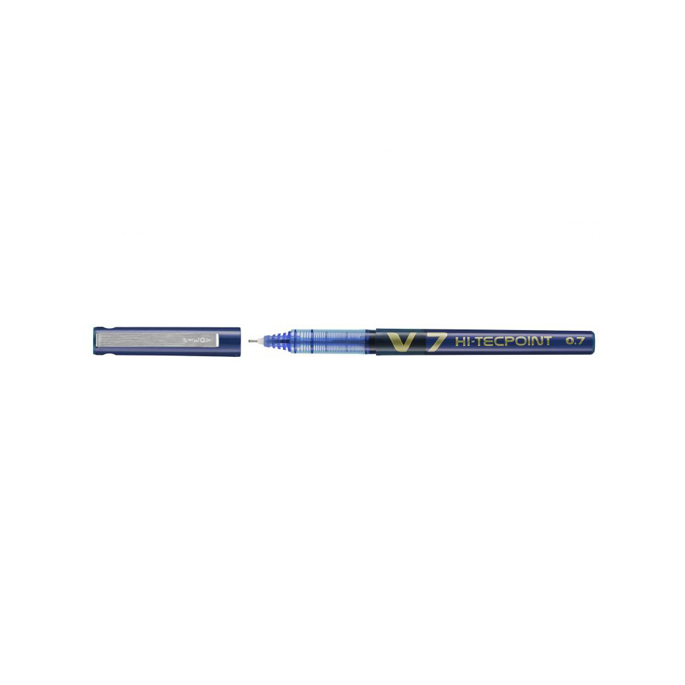 pilot-hi-tecpoint-v7-medium-tip-liquid-ink-rollerball-pen-blue