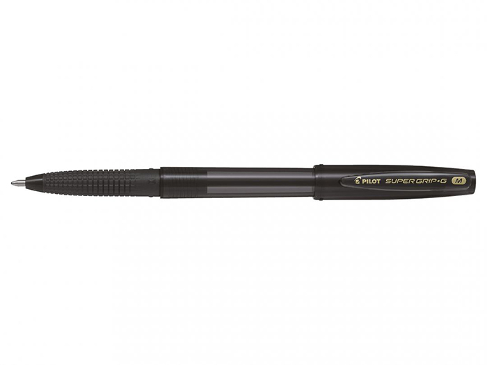 pen-bp-super-grip-g-cap-medium-black-x-12