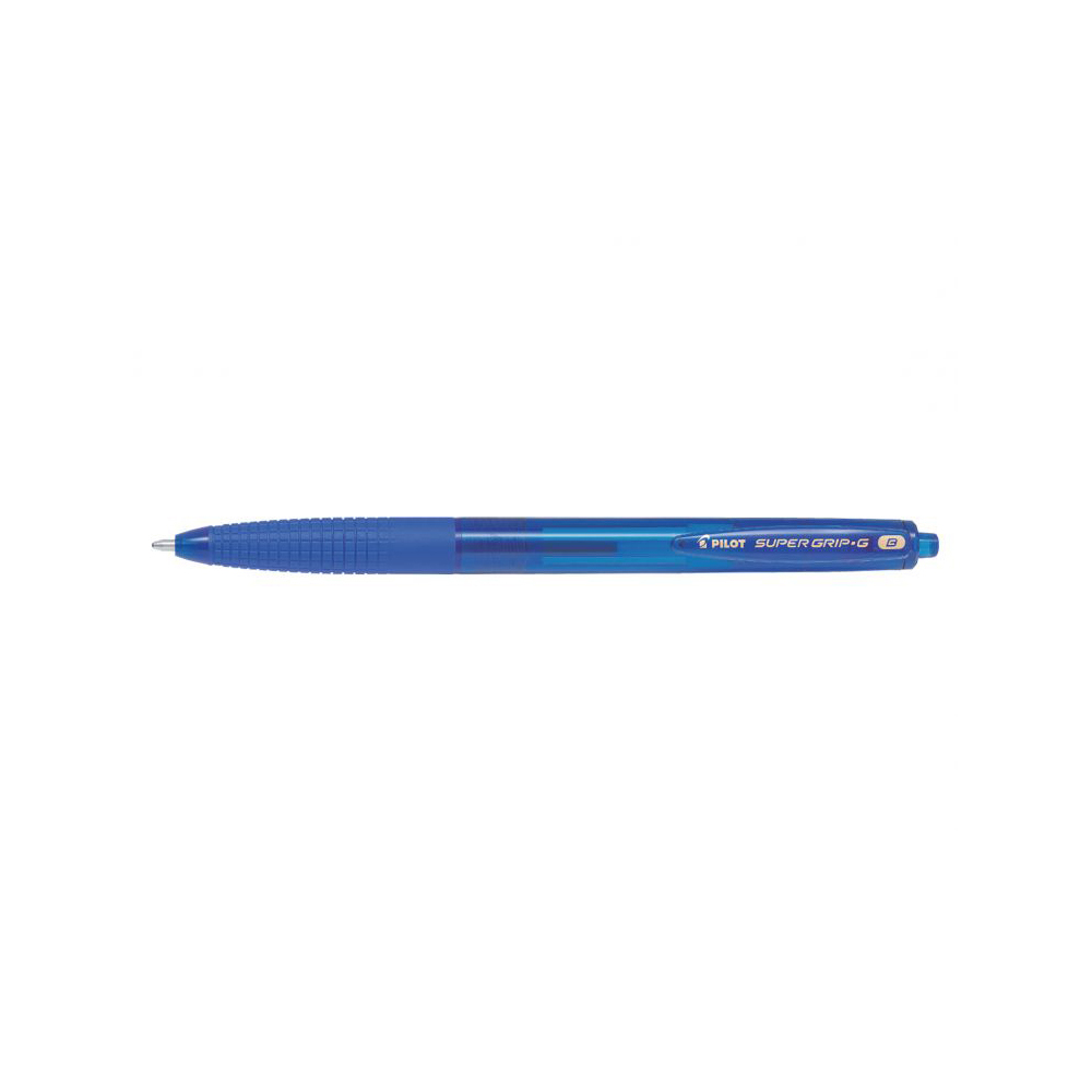 pilot-super-grip-g-retractable-ballpoint-pen-broad-tip-blue