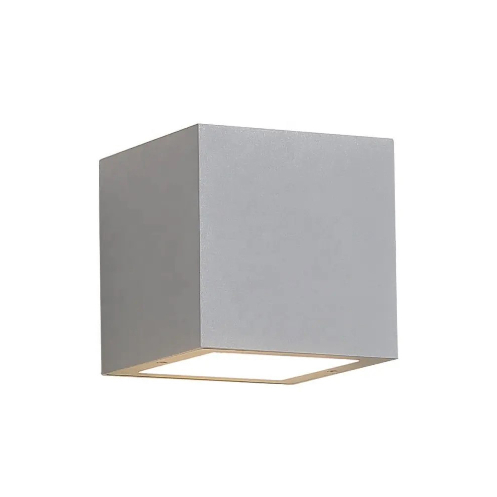 square-aluminium-down-led-wall-light-grey-warm-white-10w