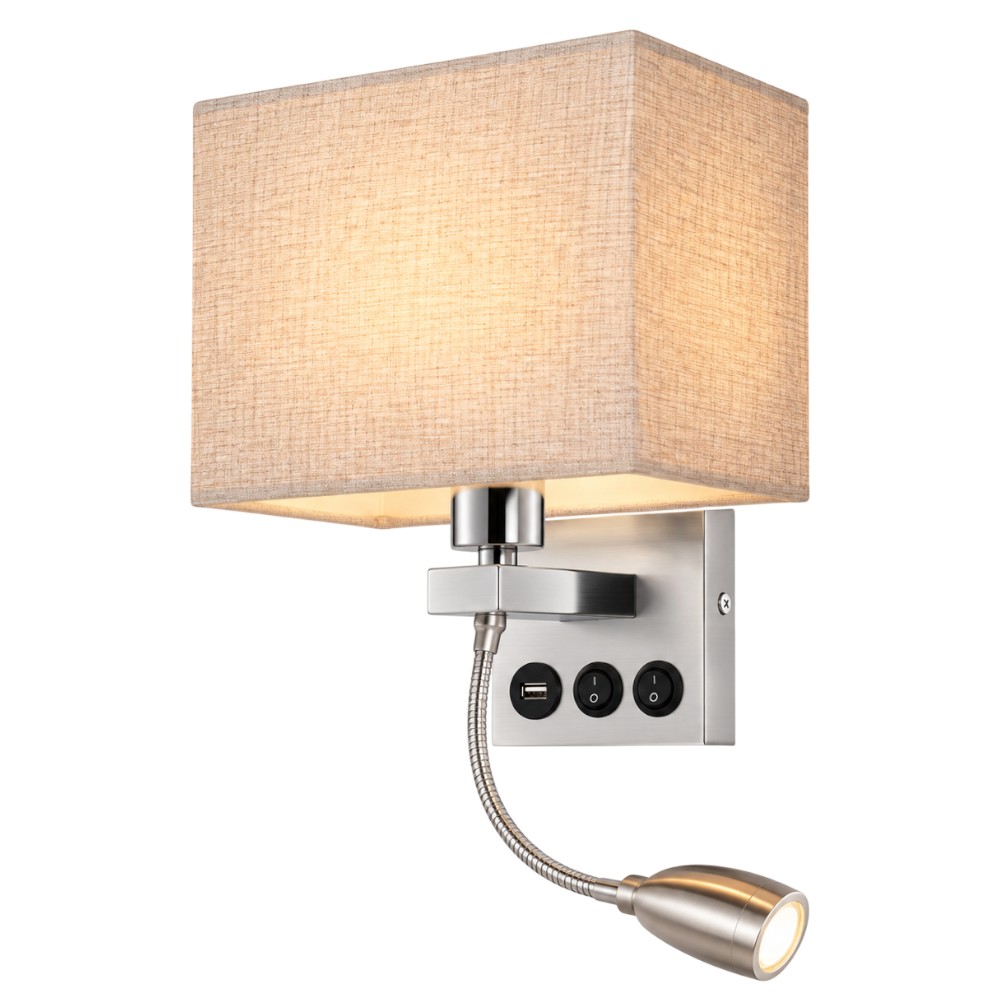 led-wall-light-3w-with-usb-–-silver-base-minty-white-shade