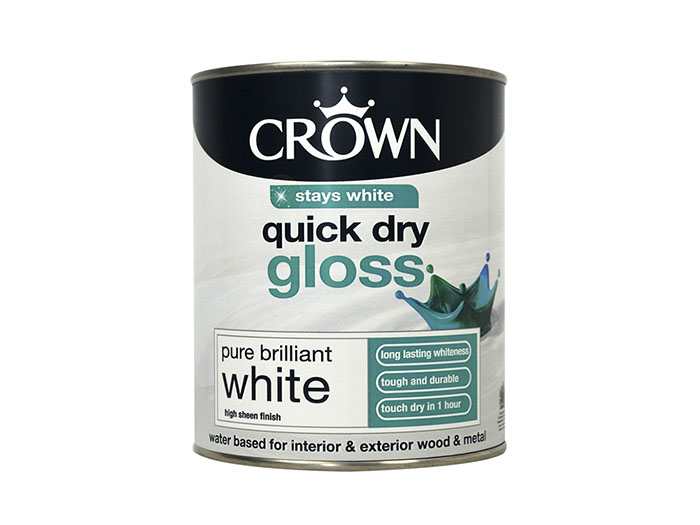 crown-quick-dry-gloss-water-based-pure-brilliant-white-paint-750ml