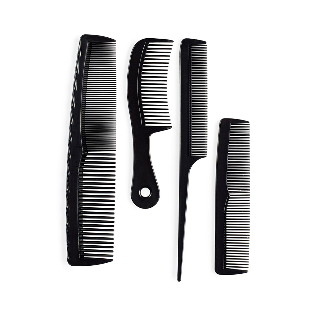 manicare-family-comb-set-of-4-pieces-black