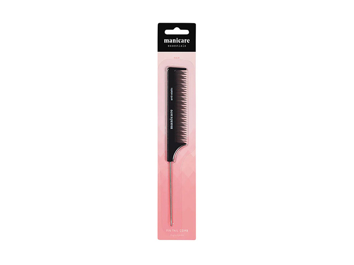 manicare-black-metal-pin-tail-toothed-comb