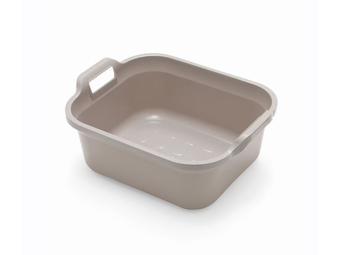 addis-bpa-free-plastic-square-basin-with-handles-in-mushroom-taupe-10l