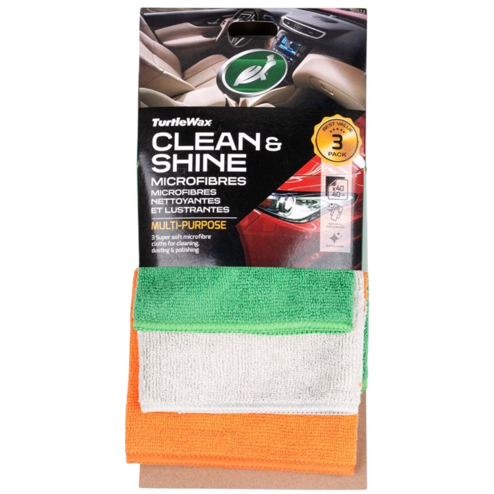 turtle-wax-clean-shine-multi-purpose-microfibre-cloths-40-×-40cm-–-3-pack
