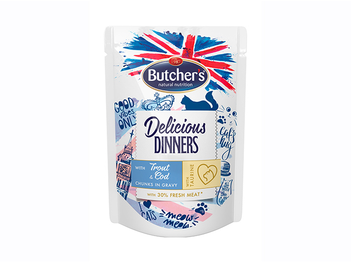 butcher’s-delicious-dinners-chunks-in-gravy-with-trout-and-codfish-cat-food-100g