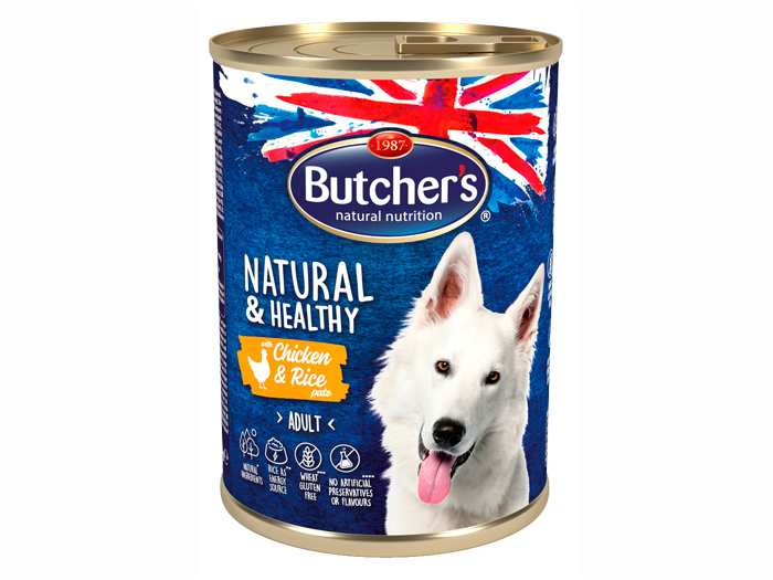 butcher’s-natural-healthy-dog-food-pâté-with-chicken-and-rice-390g