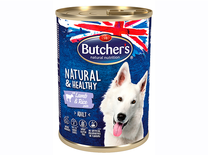 butcher’s-natural-healthy-dog-food-with-lamb-and-rice-390g