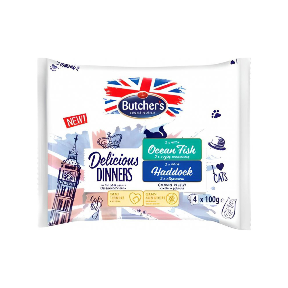 butcher-s-delicious-dinner-wet-cat-food-pouches-ocean-fish-haddock-4x100g