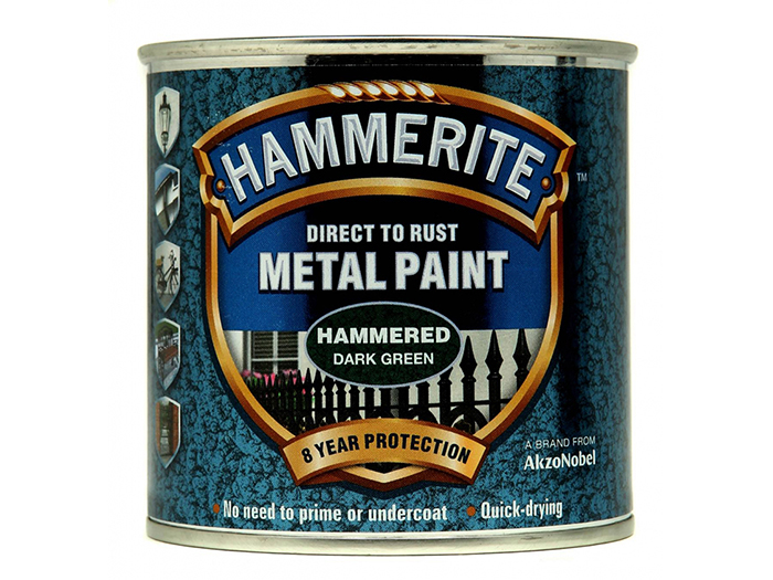 hammerite-direct-to-rust-metal-paint-hammered-dark-green-250-ml