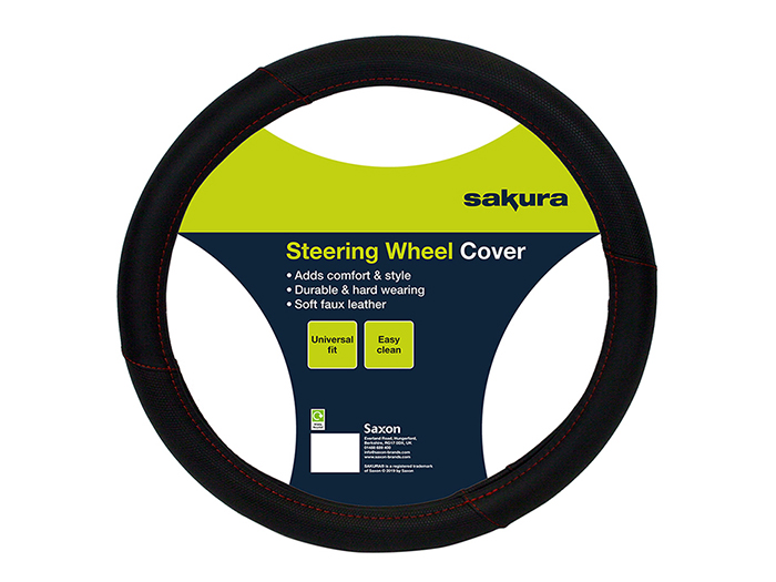 sakura-faux-leather-steering-wheel-cover-in-black-41-cm