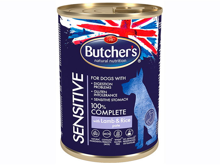 butcher’s-sensitive-pâté-dog-food-with-lamb-and-rice-400g