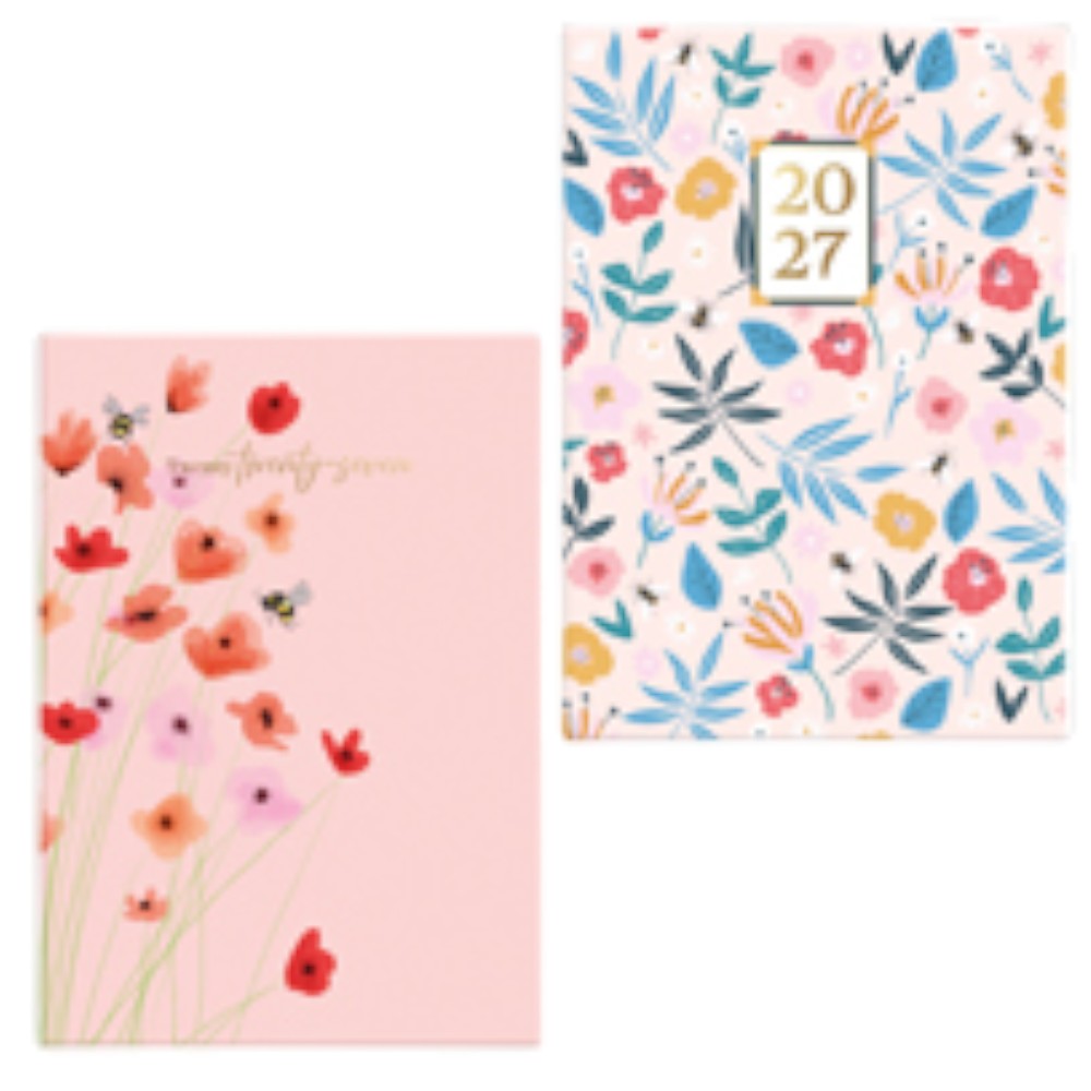 2027-pocket-diary-assorted-flower-designs