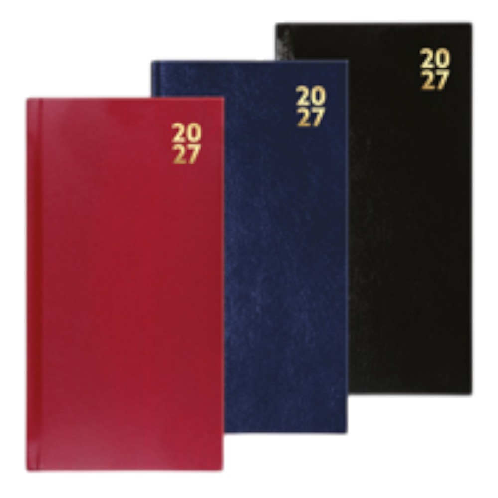 2027-daily-diary-hard-cover-assorted-red-blue-black-colours