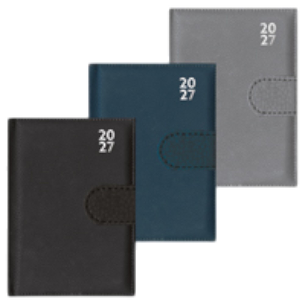 2027-premium-pocket-diary-with-pen-black-blue-grey-assorted-colours